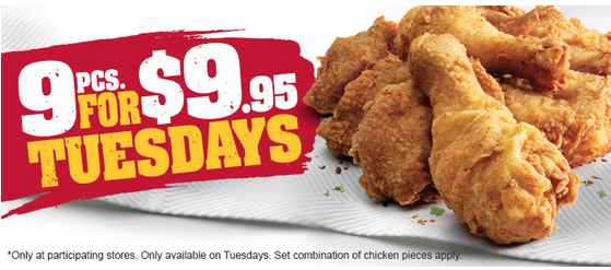 Where can you find KFC specials?