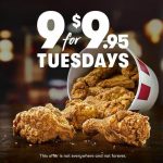 DEAL: KFC – 9 pieces for $9.95 Tuesdays