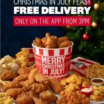 DEAL: KFC – Free Delivery with $52.95 Christmas in July Feast via App (Starts 3pm 8 July 2023)