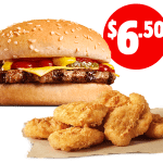 DEAL: Hungry Jack’s – $6.50 6 Nuggets & Cheeseburger via App