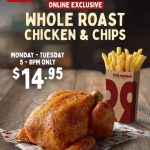 DEAL: Red Rooster – $14.95 Whole Chicken & Large Chips Online (5-8pm until 16 April 2024)