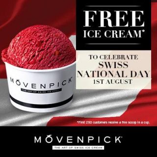 DEAL: Free Movenpick Ice Cream (first 250 people per store, Sat 1 August) 1