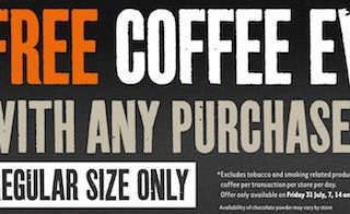 DEAL: Free Regular Coffee with any purchase at 7-Eleven on Tuesdays 2