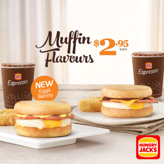 FAST FOOD NEWS: Hungry Jack's Eggs Benny Muffin for $2.95 4