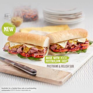 NEWS: Subway Beef Pastrami Sub with Tangy Relish 3 NEWS: Subway Beef Pastrami Sub with Tangy Relish 3