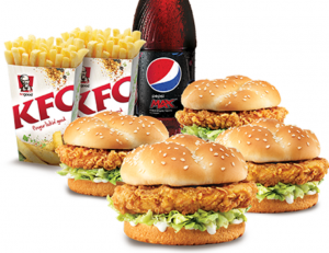 DEAL: KFC $19.95 Family Burger Box via App (4 Burgers, 2 Large Chips, 1.25L Drink) 3