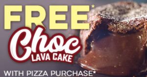 DEAL: Domino's Offers App - Free Choc Lava Cake with Pizza Purchase (9 September) 3