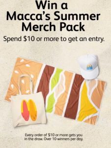 NEWS: McDonald's - Spend $10 and Enter a Draw to Win a Summer Merch Pack 3