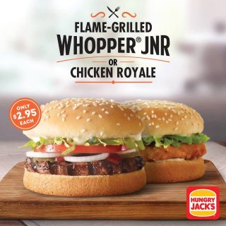 DEAL: $2.95 Whopper Junior & Chicken Royale at Hungry Jack's 2