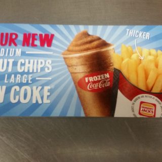 DEAL: Hungry Jack's - Medium Thick Cut Chips & Large Frozen Coke $2.95 1
