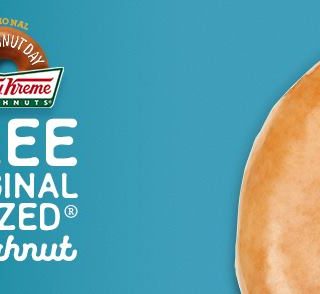 DEAL: Free Krispy Kreme Doughnut on 1 June 2018 (National Doughnut Day) 2