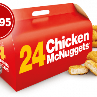 DEAL: McDonald's 24 Nuggets for $9.95 (participating stores) 1