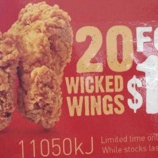 DEAL: KFC 20 Wicked Wings for $13 (Limited Stores) 1
