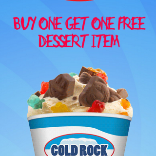 DEAL: Cold Rock - Buy One Get One Free (until 1 September 2016) 1