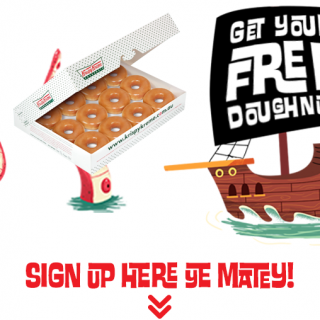 DEAL: Krispy Kreme - Free Doughnut on 19 September 2017 (Talk Like a Pirate Day) 1