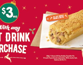 DEAL: 7-Eleven - $3 All Day Brekky Pie (with any hot drink purchase) 2