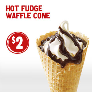 DEAL: McDonald's $2 Waffle Cone (Chocolate Hot Fudge, Strawberry, Caramel) 2 DEAL: McDonald's $2 Waffle Cone (Chocolate Hot Fudge, Strawberry, Caramel) 2
