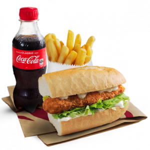 DEAL: Red Rooster - $5 Half Rippa Roll Deal with Chips and Coke 1