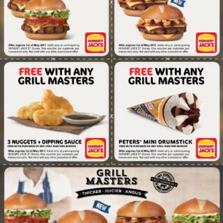DEAL: Hungry Jack's Grill Masters Vouchers (valid until 1 May 2017) 4 DEAL: Hungry Jack's Grill Masters Vouchers (valid until 1 May 2017) 4