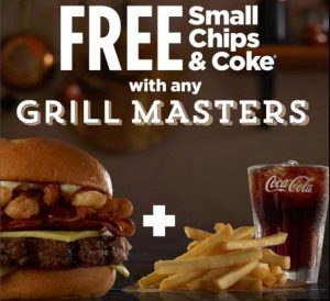 Free Small Chips and Coke with Grill Masters 3