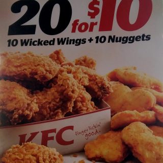 DEAL: KFC 20 for $10 (10 Wicked Wings & 10 Nuggets) 7