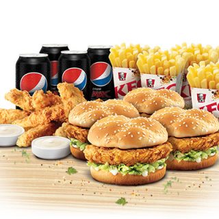 DEAL: KFC $32.95 Mates Burger Box (4 Burgers, 4 Regular Chips, 4 Drinks & 8 Tenders) 2