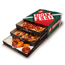 DEAL: Pizza Hut $29.95 Footy Feed (2 Large Pizzas, 12 Wings & 2 Dips) 5