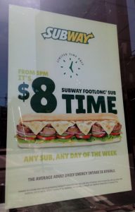Subway $8 Any Footlong