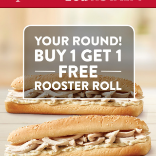 DEAL: Red Rooster - Buy 1 Get 1 Free Rooster Roll 2