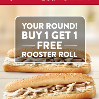 DEAL: Red Rooster - Buy 1 Get 1 Free Rooster Roll 1