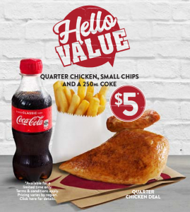DEAL: Red Rooster - $5 Quarter Chicken Deal with Chips and Coke 3