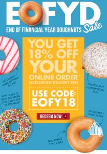 DEAL: Krispy Kreme - 18% off Online Orders (until 30 June) 1