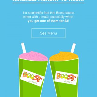 DEAL: Boost Juice - Buy One Get One for $3 5