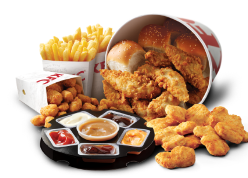 DEAL: KFC $25.95 Dipping Bucket (12 Nuggets, 8 Tenders, Popcorn Chicken ...