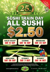 DEAL: Sushi Train - $2.50 Sushi for their 25th Anniversary 3