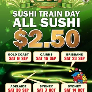 DEAL: Sushi Train - $2.50 Sushi for their 25th Anniversary 7
