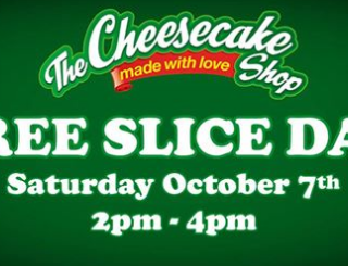 DEAL: The Cheesecake Shop - Free Cheesecake Slice on Free Slice Day (Saturday 7 October) 7