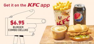 DEAL: KFC $7.45 Burger Combo Deluxe with Chips, Drink and Potato & Gravy (KFC App) 3