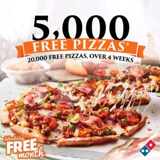 NEWS: Domino's Free Month - 5,000 Free Pizzas (27 September) 5