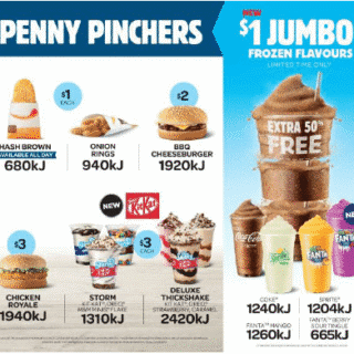 DEAL: Hungry Jack's New Penny Pinchers Menu from 24 October 2017 6 DEAL: Hungry Jack's New Penny Pinchers Menu from 24 October 2017 6