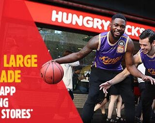 DEAL: Hungry Jack's Free Large Meal Upgrade with NBL App 3 DEAL: Hungry Jack's Free Large Meal Upgrade with NBL App 3