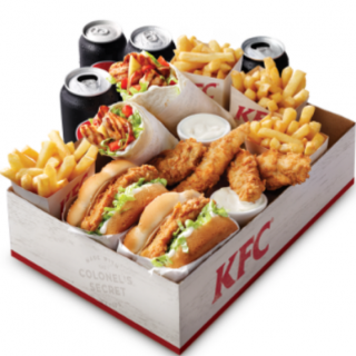 DEAL: KFC $27.95 Variety Burger Box (2 Burgers, 2 Twisters, 4 Tenders, 4 Regular Chips, 4 Drinks) 5