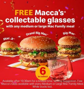 DEAL: McDonald's - Free Glass with Medium or Large Mac Family Meal 5
