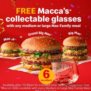 DEAL: McDonald's - Free Glass with Medium or Large Mac Family Meal 10 DEAL: McDonald's - Free Glass with Medium or Large Mac Family Meal 10