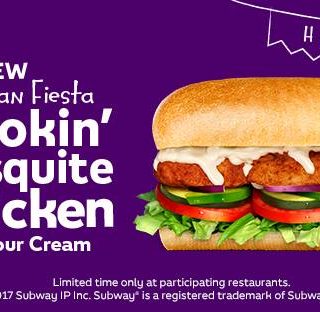 NEWS: Subway Smokin' Mesquite Chicken with Sour Cream 1