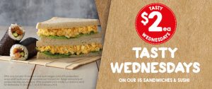DEAL: $2 Sandwiches & Sushi at 7-Eleven on Wednesday (starts 31 January 2018) 7