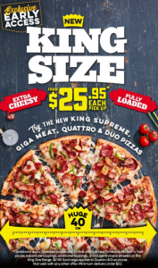 NEWS: Domino's King Size - King Supreme & Giga Meat & Duo/Quattro Pizzas - 40cm/16" Pizzas 3