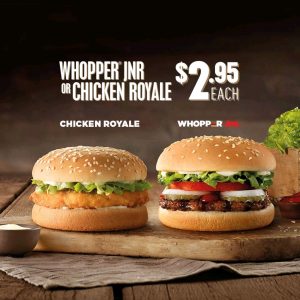 DEAL: $2.95 Whopper Junior & Chicken Royale at Hungry Jack's 3