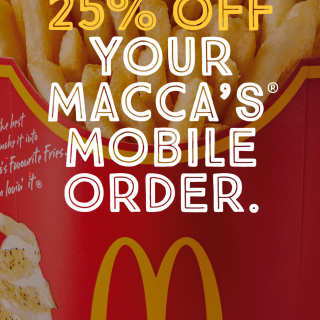 DEAL: McDonald’s - 25% off Your First Order with mymacca's app with $10 Spend 1