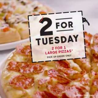 DEAL: Pizza Hut - Buy One Get One Free Pizzas on Tuesday (2 for Tuesdays) 1